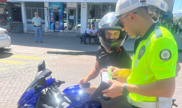 Kula'da motosikletlere özel denetim; 65 bin TL ceza yazıldı