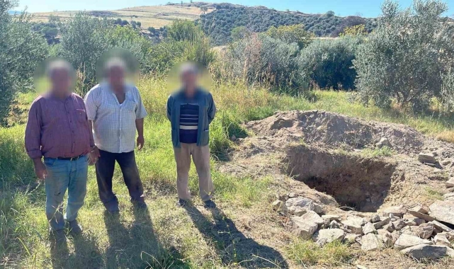 Kuyucak'ta kaçak kazıya suçüstü