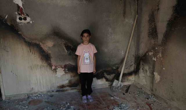 Lösemi hastası Almina'nın evi yandı