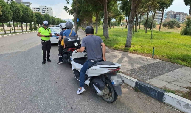 Manisa'da 35 motosiklet trafikten men edildi