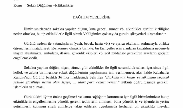Manisa&#039;da sokak düğünleri yasaklandı