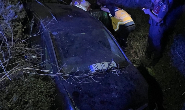 Manyas'ta trafik kazası: 2 ölü, 1 yaralı
