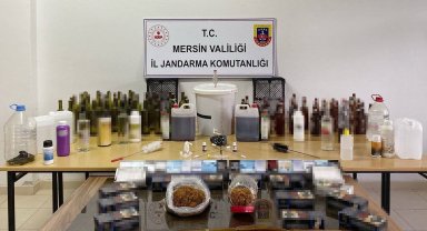 Mersin'de sahte içki operasyonu: 124 litre sahte içki ele geçirildi