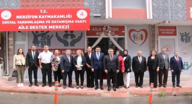 Merzifon'da Aile Destek Merkezi kursiyerleri sergi açtı