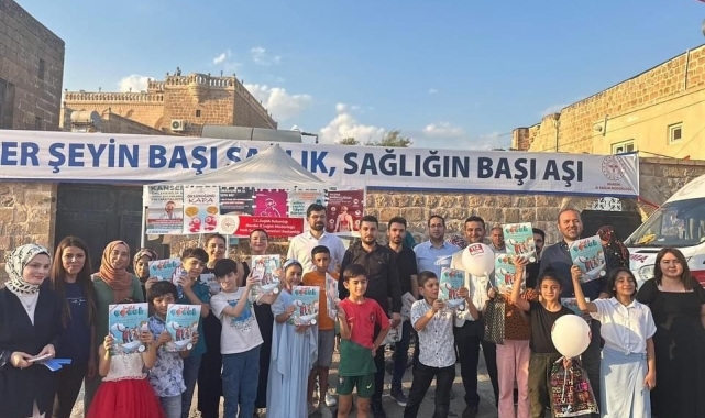 Midyat'ta festivalde sağlık standında vatandaşlar bilgilendirildi yoğun ilgi