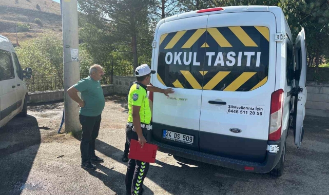 Okul servis araçları denetlendi