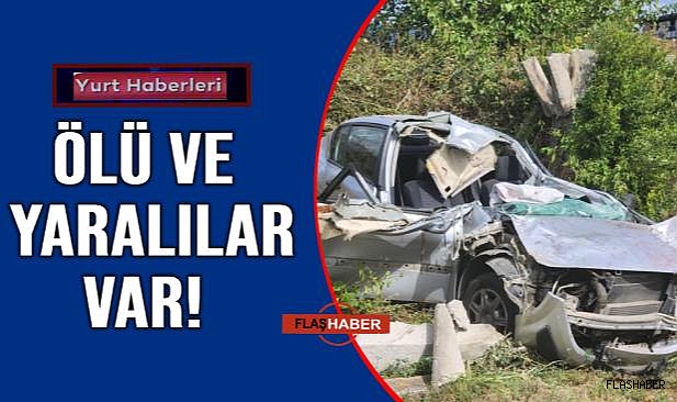 OTOMOBİL TARLAYA UÇTU!