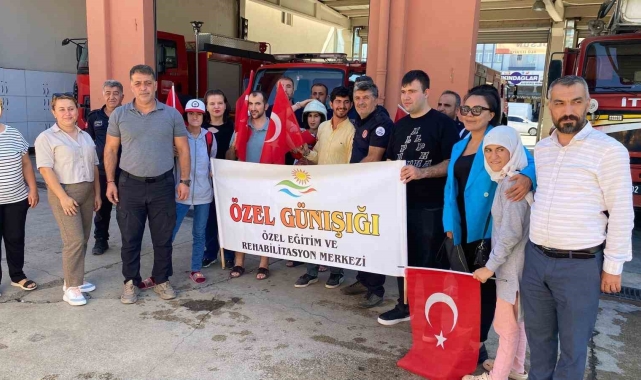 Özel öğrencilere itfaiye mesleği anlatıldı