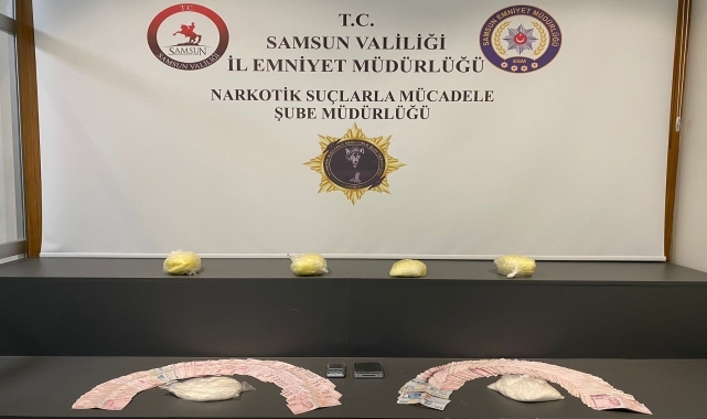 Samsun'da 4 kilogram sentetik uyuşturucu ele geçirildi