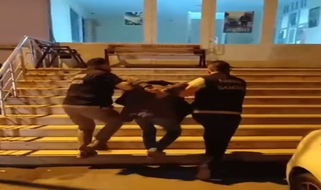 Samsun'da 9 yıl 9 ay hapis cezası bulunan firari yakalandı