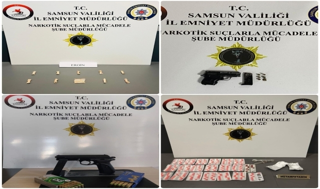 Samsun'da düzenlenen uyuşturucu operasyonunda 10 kişi yakalandı