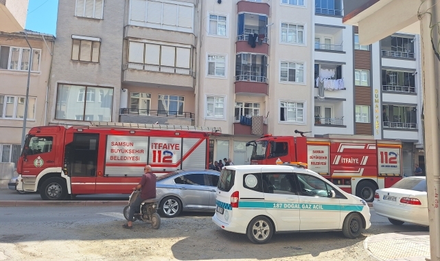 Samsun'da evde çıkan yangın hasara yol açtı