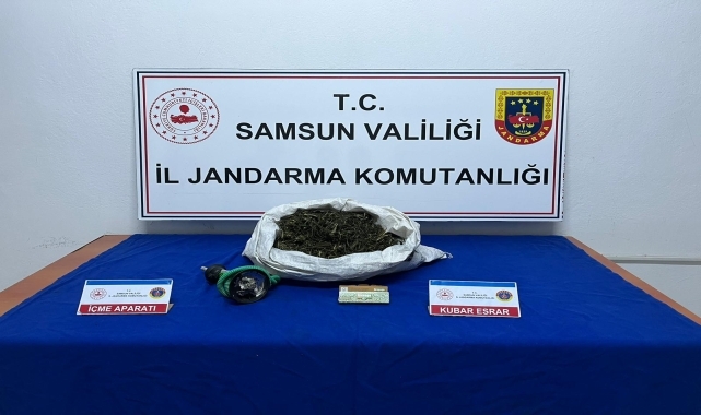 Samsun'da evinde uyuşturucu bulunan şüpheli gözaltına alındı