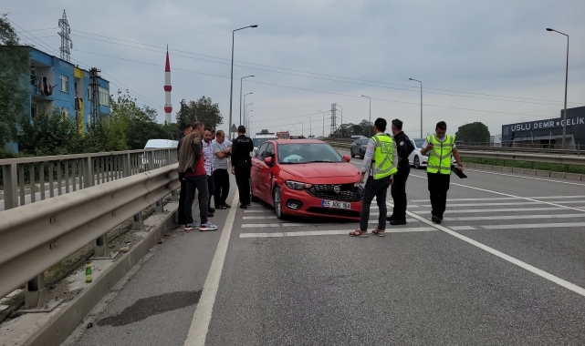 Samsun'da iki otomobilin çarpıştığı kazada 1 kişi yaralandı