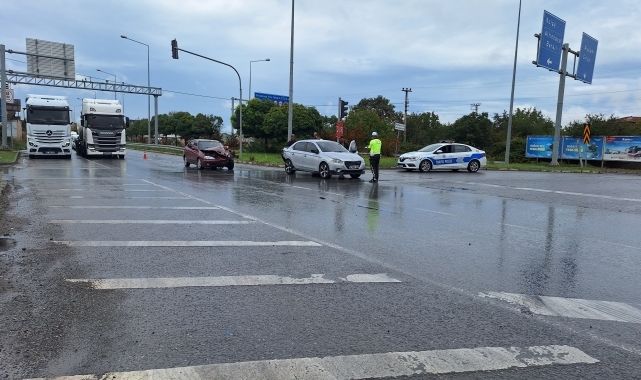 Samsun'da iki otomobilin çarpıştığı kazada 1 kişi yaralandı