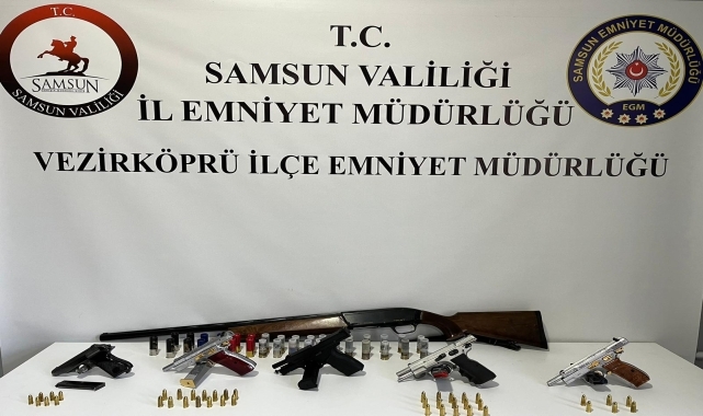Samsun'daki denetimlerde 6 ruhsatsız silah ele geçirildi