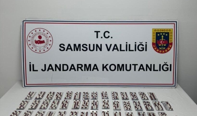 Samsun'da 947 adet sentetik ecza ele geçirildi
