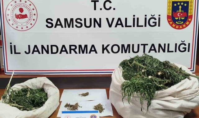 Samsun'da Jandarma 10 kilo kubar esrar ele geçirdi