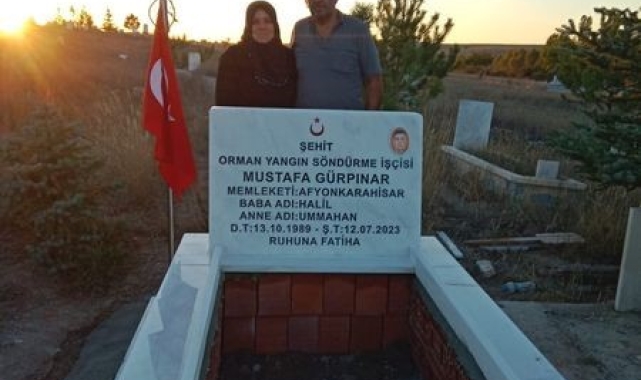 Şehit orman işçisi Mustafa Gürpınar'ın mezarı yaptırıldı