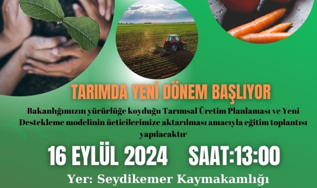 Seydikemer'de tarımsal üretim eğitimi düzenlenecek