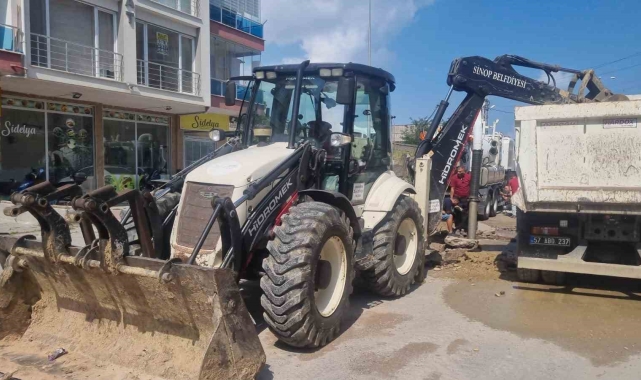 Sinop'un ana içme suyu borusu patladı