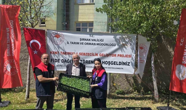 Şırnak'ta "Kent Tarımıyla Sebzecilik Gelişiyor Projesi" ile yüzde 75 hibeli fide dağıtımı yapıldı