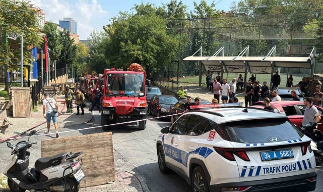 Şişli'de bir plazada yangın paniği
