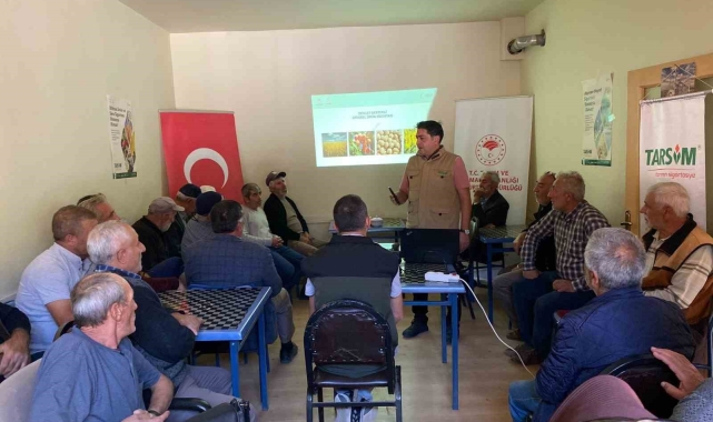 Tarımla uğraşan üreticilere yönelik toplantı düzenlendi
