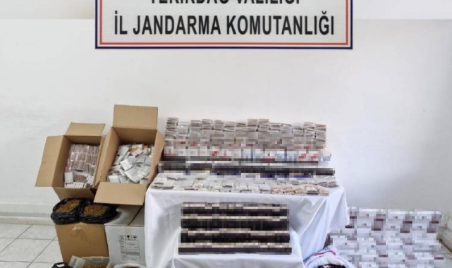 Tekirdağ'da yasa dışı tütün ticareti operasyonu