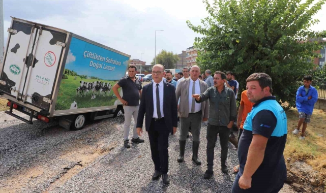 Turgutlu'da sağanak yağış hasara neden oldu
