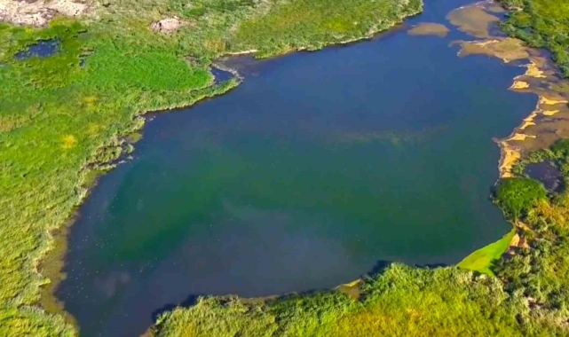 Van'da sönmüş lavların arasındaki göl ilk kez görüntülendi