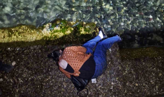 Yalova'da alkollü kadın deniz kenarına düşerek baygınlık geçirdi