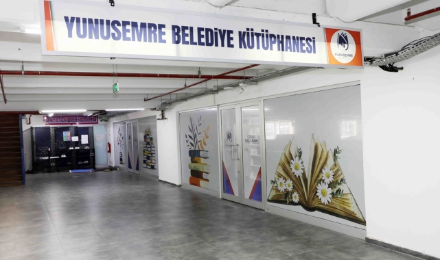 Yunusemre Belediyesi Kütüphanesi yenilenen yüzüyle hizmette