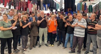 Zonguldak'ta pazar esnafı eylem yaptı