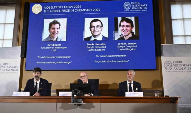2024 Nobel Kimya Ödülü'nü Baker, Hassabis ve Jumper kazandı