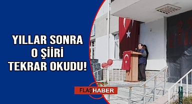 67 yıl önce okuduğu şiiri yeniden seslendirdi