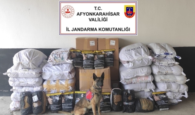 848 kilogram kaçak tütün ele geçirildi