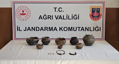 Ağrı'da tarihi eser eşyalar ele geçirildi