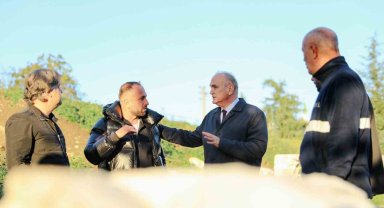 Antik kentteki son çalışmaları Başkan Özlü inceledi