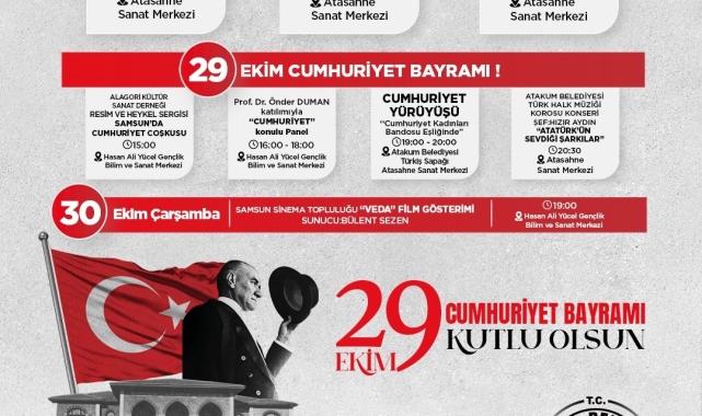 Atakum'da 29 Ekim'e özel program