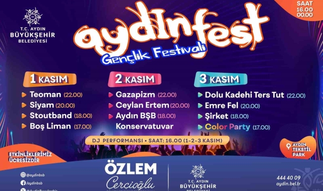 Aydınfest 1 Kasım'da başlıyor