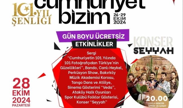 Bakırköy'de Cumhuriyet Bayramı '101. Yıl Şenliği' ile kutlanacak