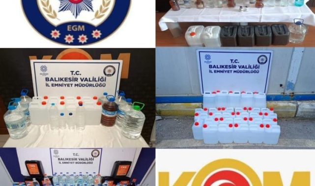 Balıkesir'de kaçak alkol operasyonu: 7 gözaltı