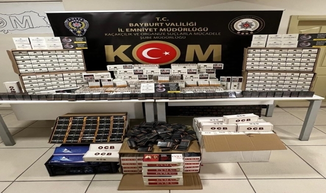 Bayburt'ta kaçakçılık operasyonunda 6 kişi hakkında işlem yapıldı