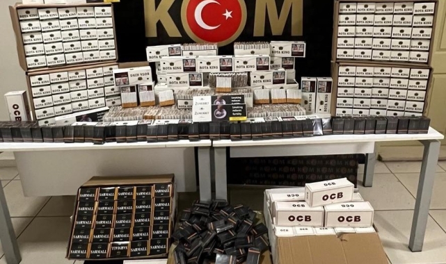 Bayburt'ta kaçak sigaralara el konuldu