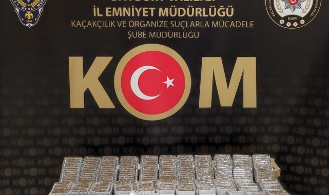 Bayburt'ta KOM ekipleri 10 bin adet kaçak sigaraya el koydu