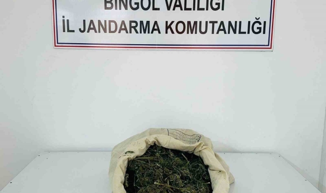 Bingöl&#039;de 1 kilo 975 gram esrar ele geçirildi