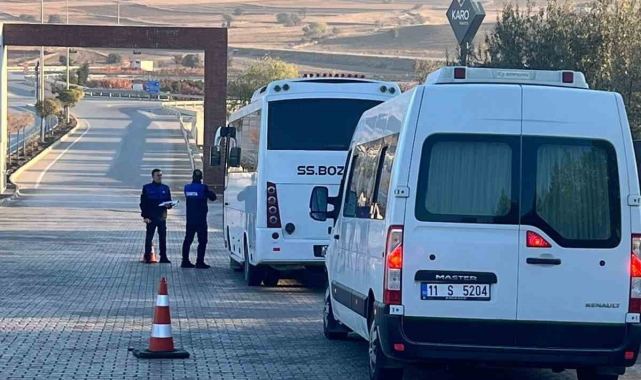 Bozüyük'te servis araçlarına rutin denetim