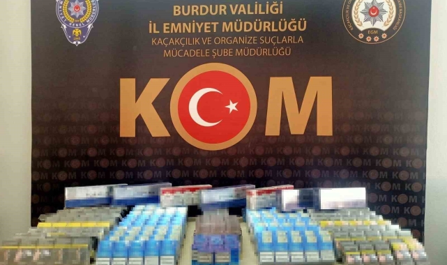 Burdur'da kaçak sigara ve tütün operasyonu
