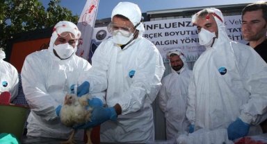 Çanakkale'de kuş gribi tatbikatı